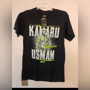 UFC Kamaru Usman Nigerian Nightmare Black Graphic T-Shirt Size M
